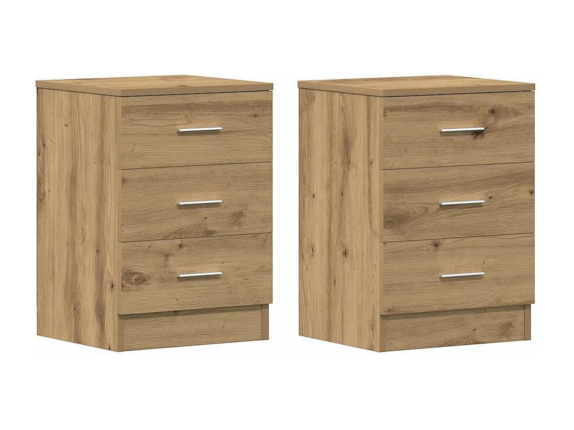 Tables de chevet 2 pcs chêne artisanal 38x35x55 cm