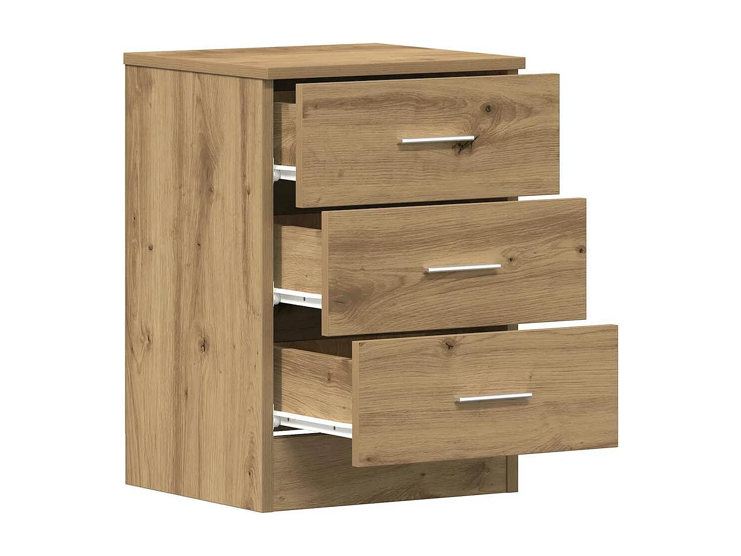 Mesitas de noche 2 uds madera roble artisan 38x35x55 cm