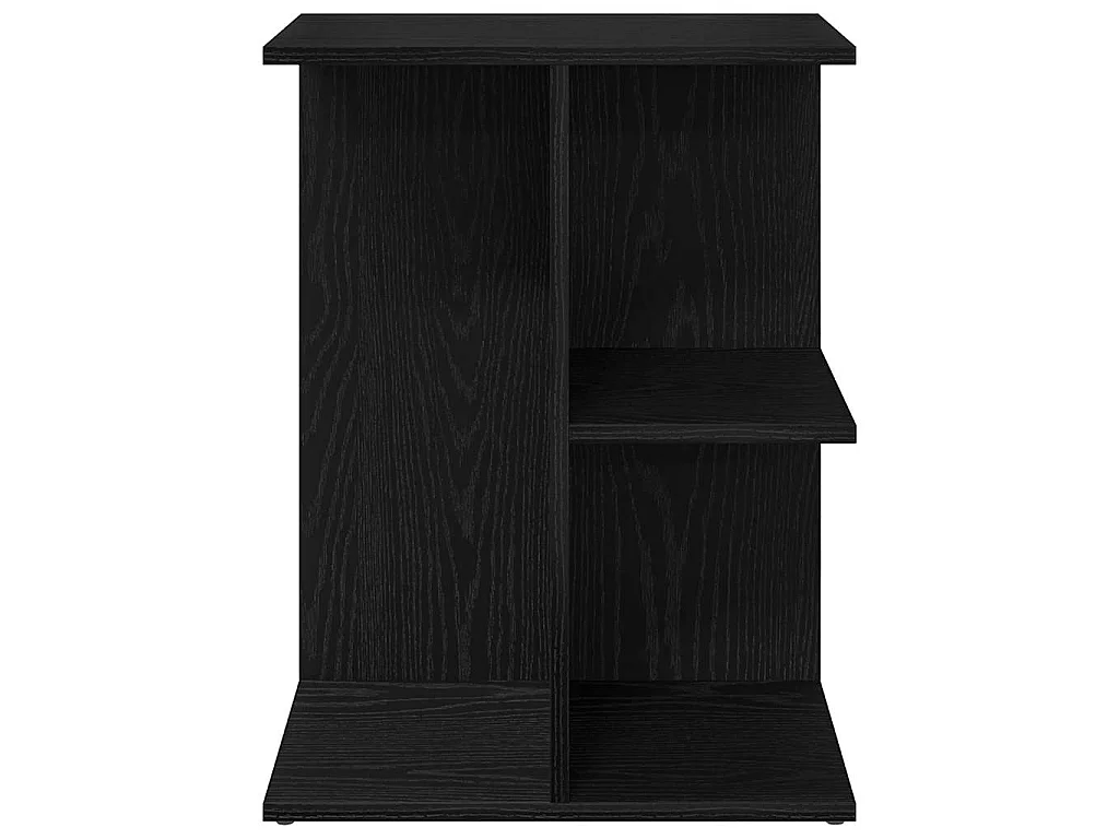 Comodino Rovere Nero 40,5x31x60 cm in Legno Multistrato