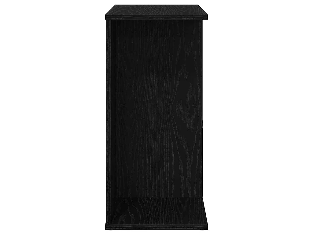 Comodino Rovere Nero 40,5x31x60 cm in Legno Multistrato