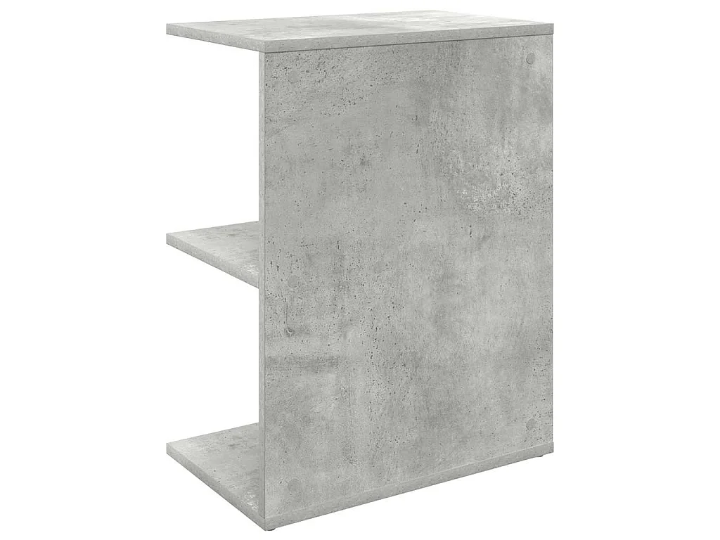 Comodino Grigio Cemento 46,5x29x61 cm in Legno Multistrato