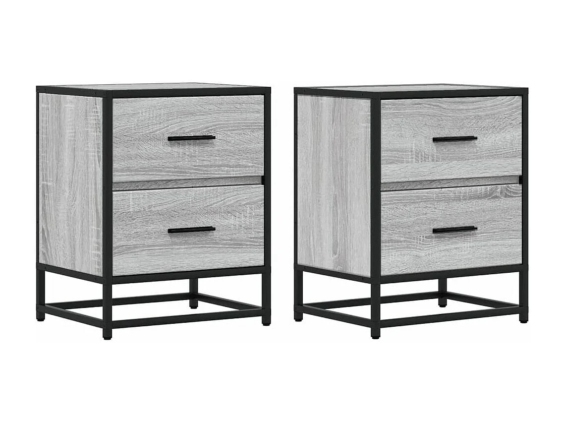 Tables de chevet 2 pcs sonoma gris 40x31x50 cm bois ingénierie