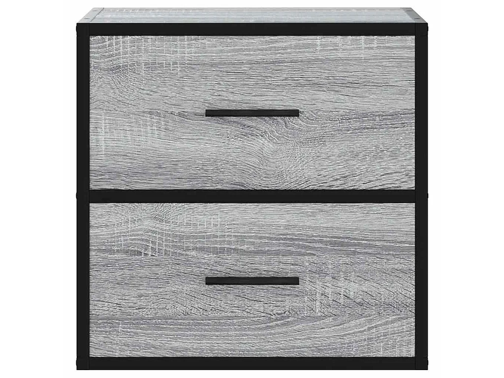 Nachtkastjes 2st wandgemonteerd 40x31x39,5cm grijs sonoma eiken