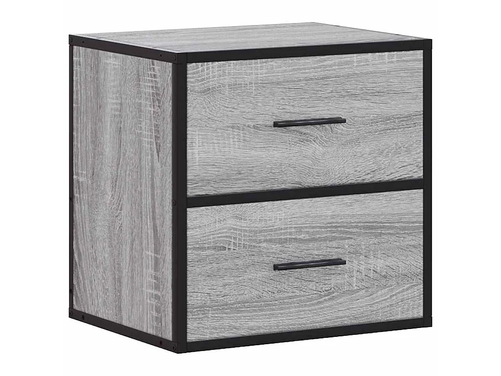 Nachtkastjes 2st wandgemonteerd 40x31x39,5cm grijs sonoma eiken