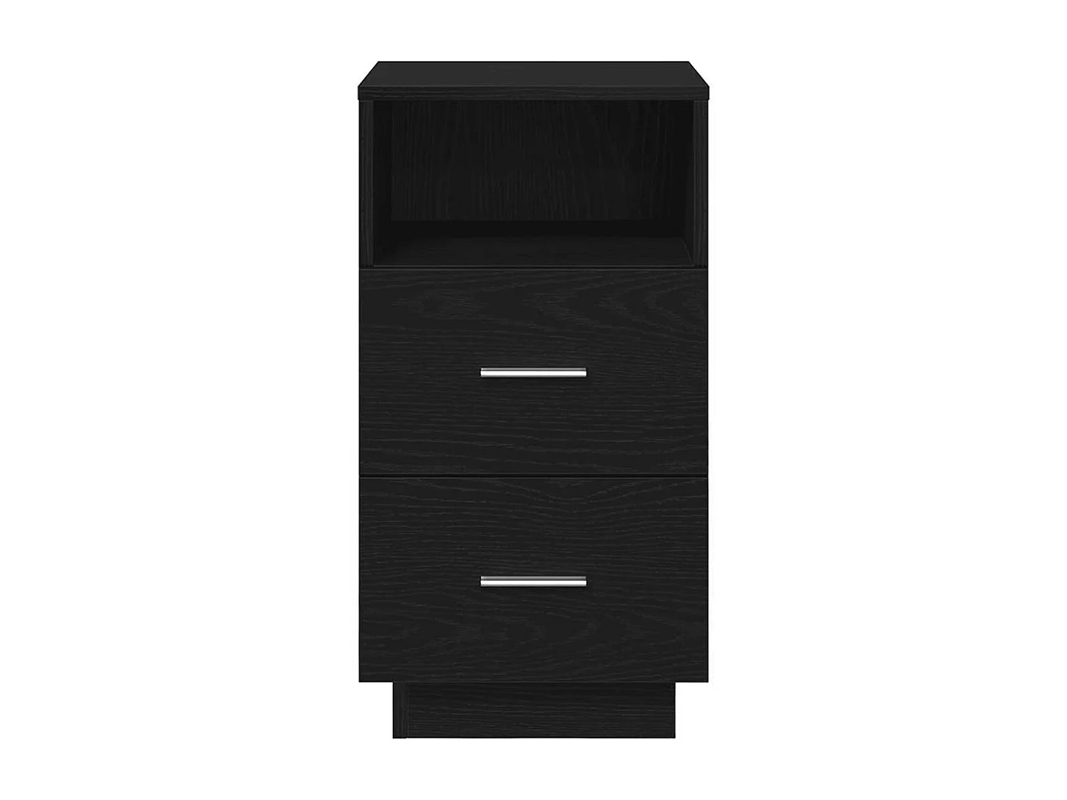 Tables de chevet 2 pcs avec 2 tiroirs noir 36x36x68 cm