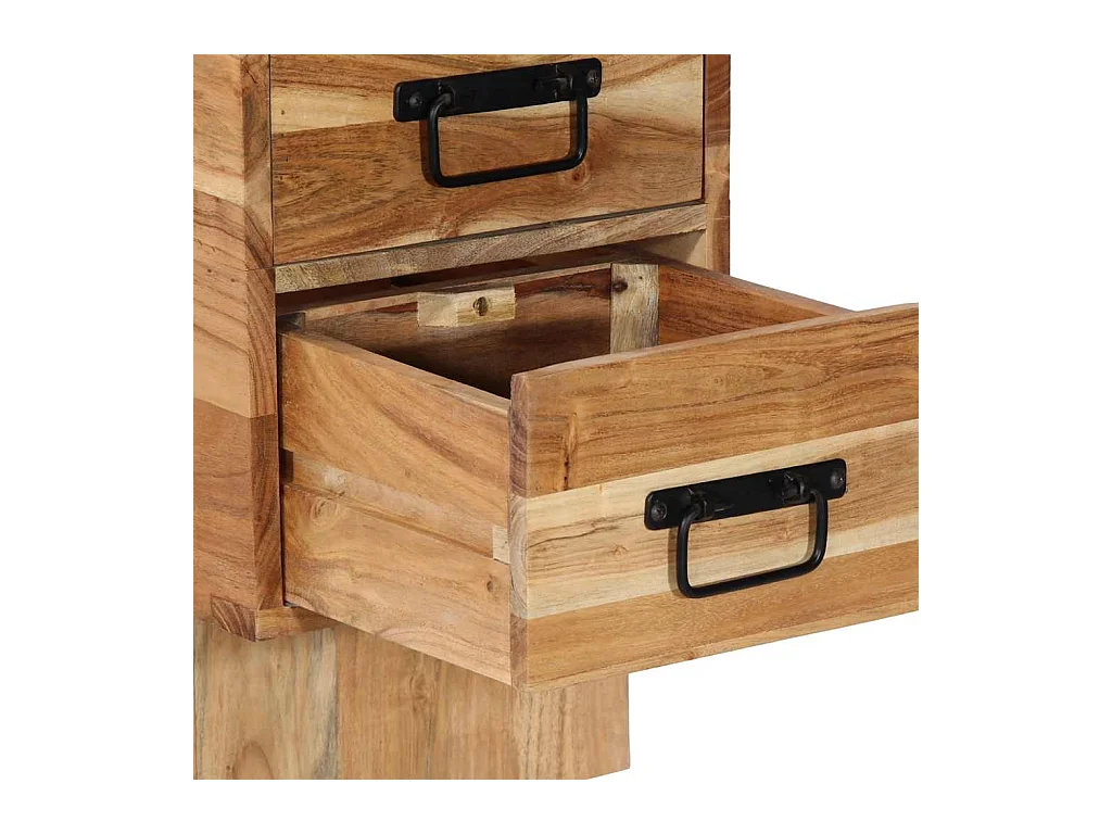 Table de chevet 60x32x80 cm bois d'acacia solide