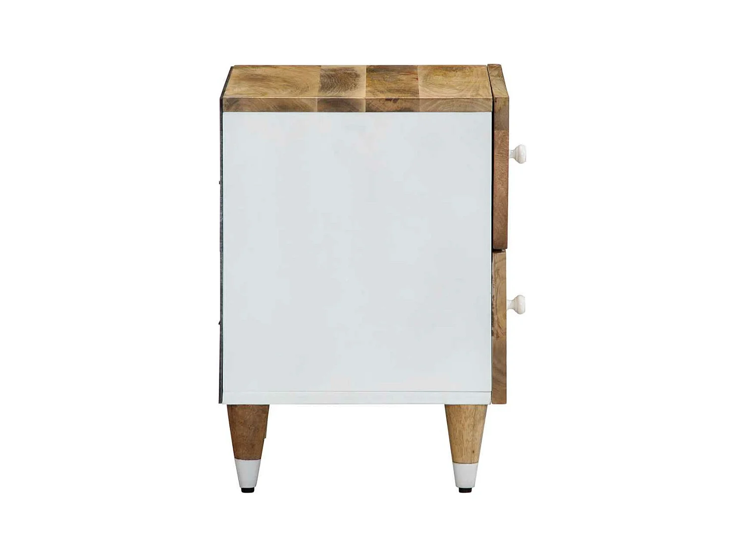 Table de chevet 40x33,5x46 cm bois de manguier solide