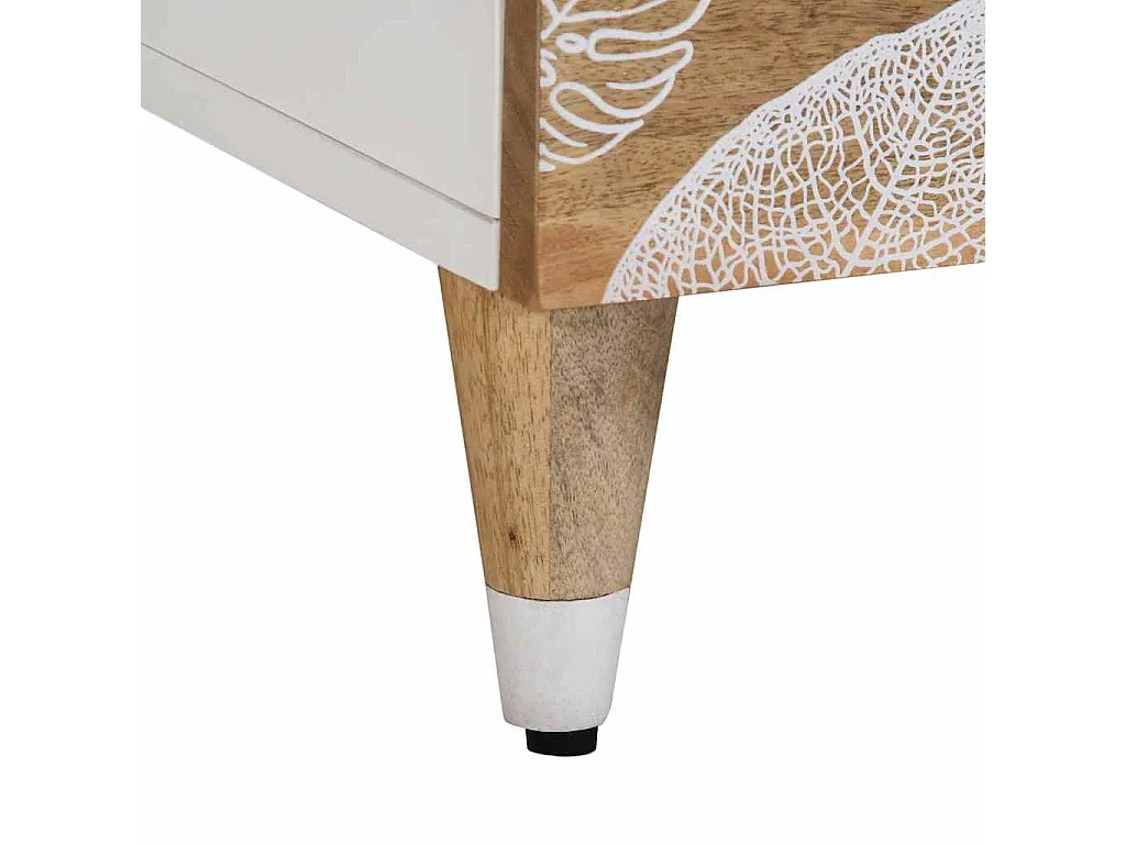 Table de chevet 40x33,5x46 cm bois de manguier solide