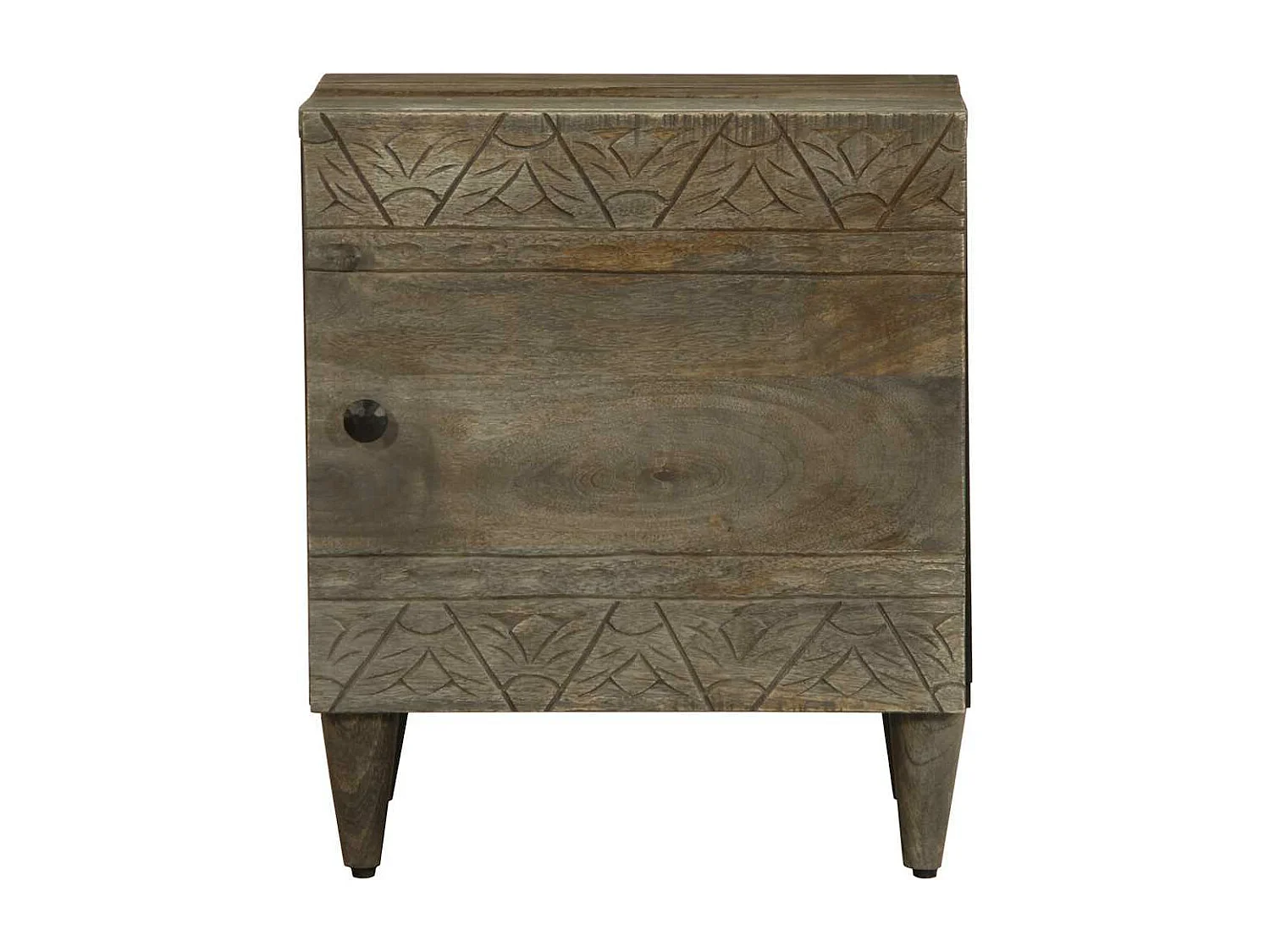 Tables chevet 2 pcs gris clair 40x33x46 cm bois manguier solide