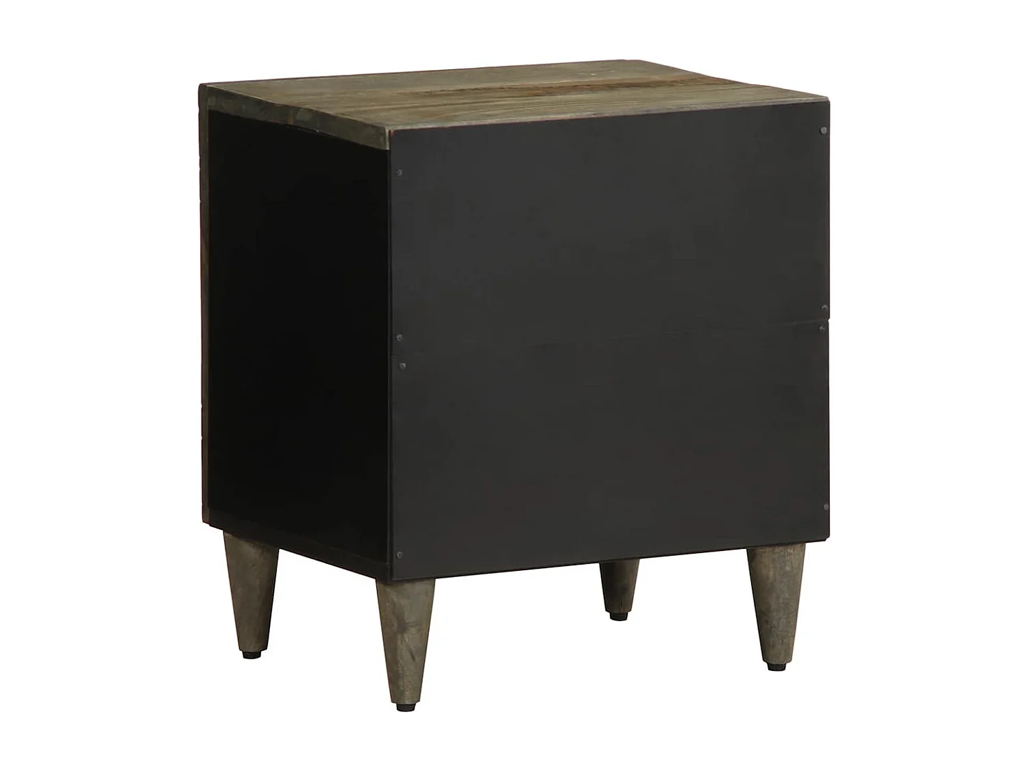 Tables chevet 2 pcs gris clair 40x33x46 cm bois manguier solide