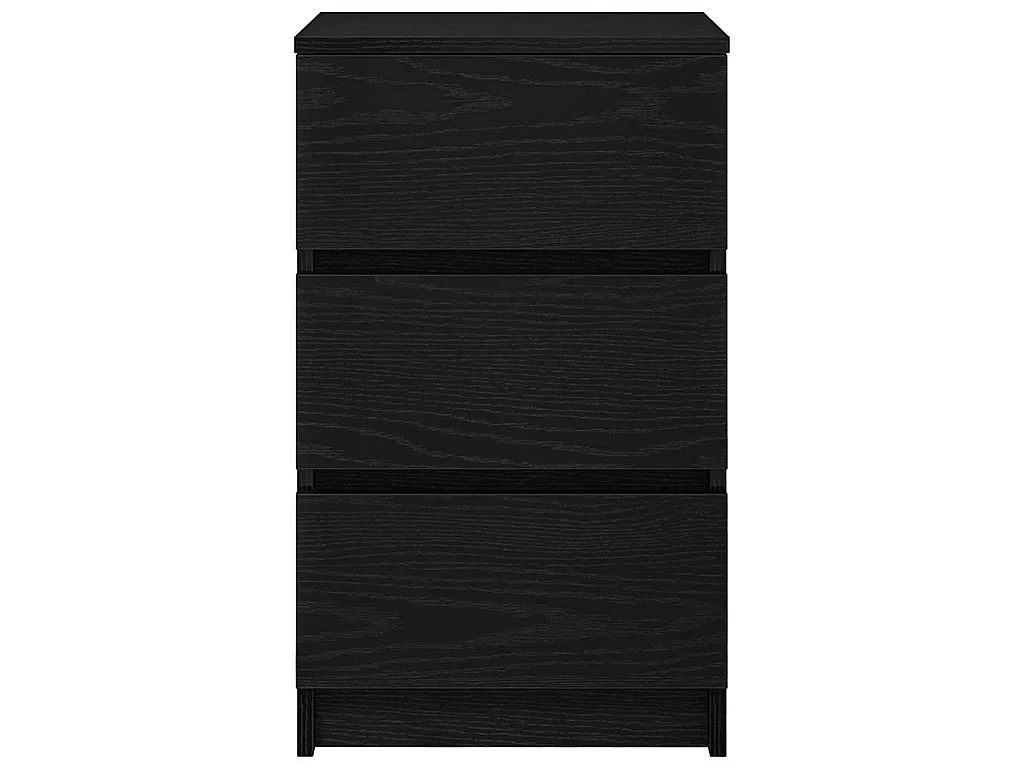 Nachtkastjes met 3 lades 2 st 39x35x65 cm zwart