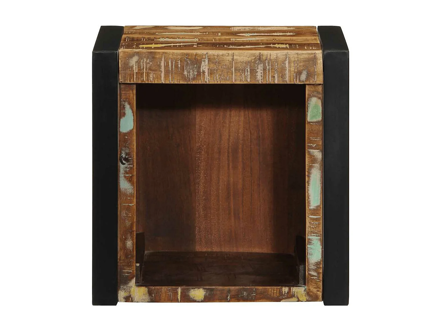 Nachttische 2 Stk. Mehrfarbig 40x35x40 cm Altholz Massivholz