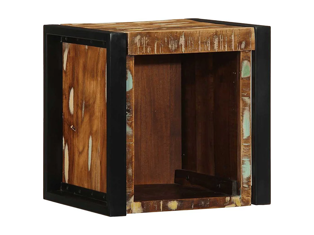 Tables de chevet 2 pcs multicolore 40x35x40cm bois récupération