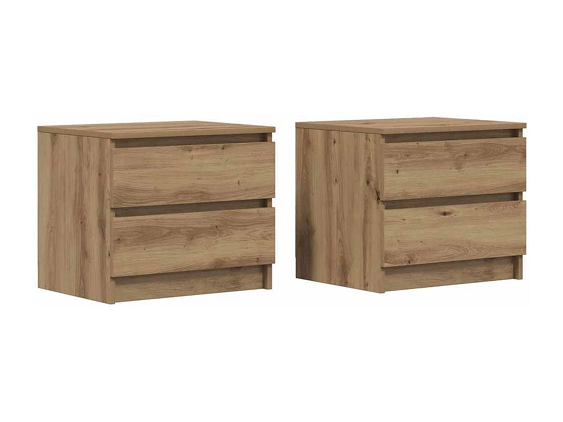 Mesas de cabeceira 2pcs derivados de madeira carvalho artisiano