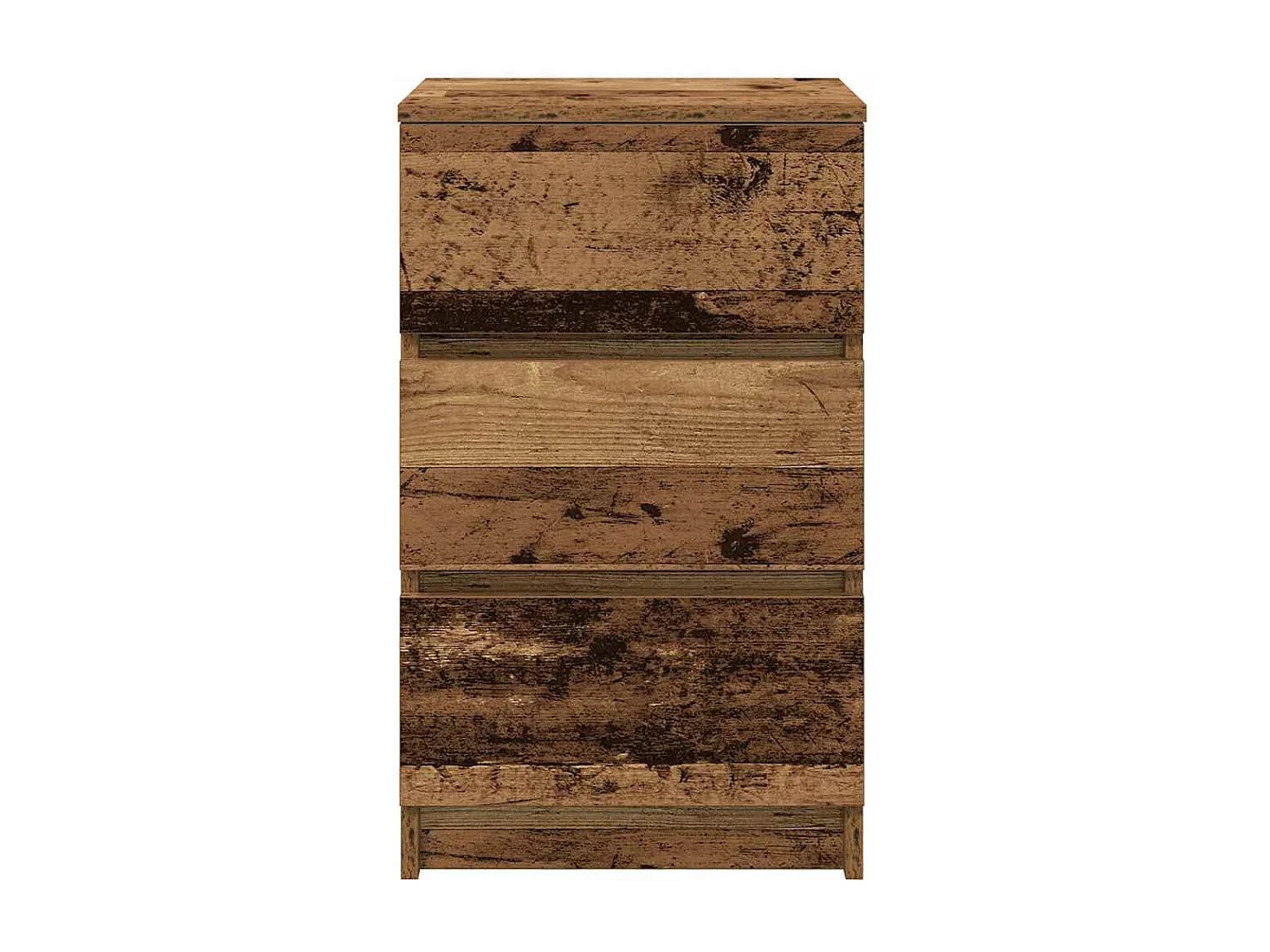 Tables de chevet avec 3 tiroirs 2 pcs vieux bois 39x35x65 cm