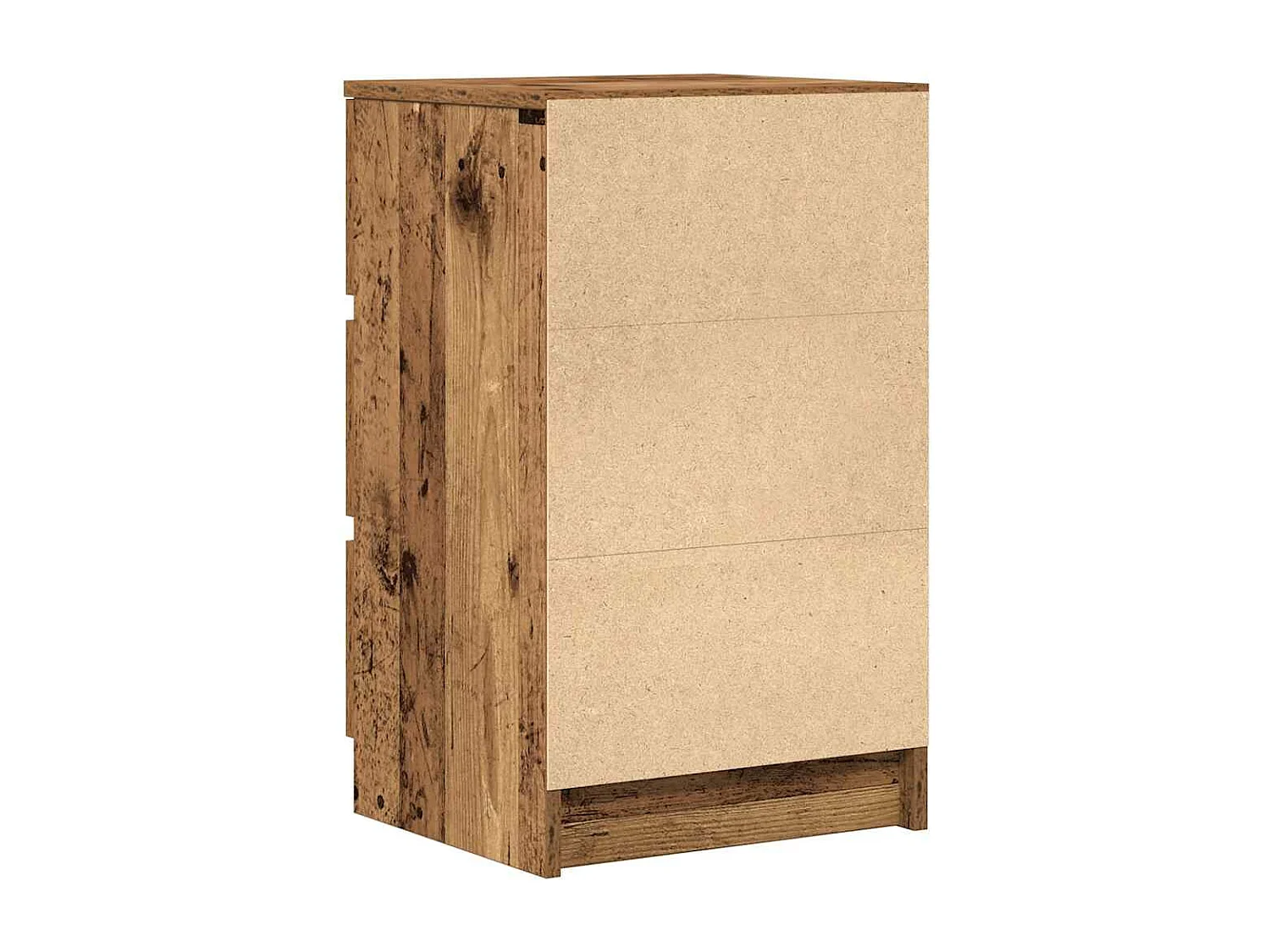 Tables de chevet avec 3 tiroirs 2 pcs vieux bois 39x35x65 cm