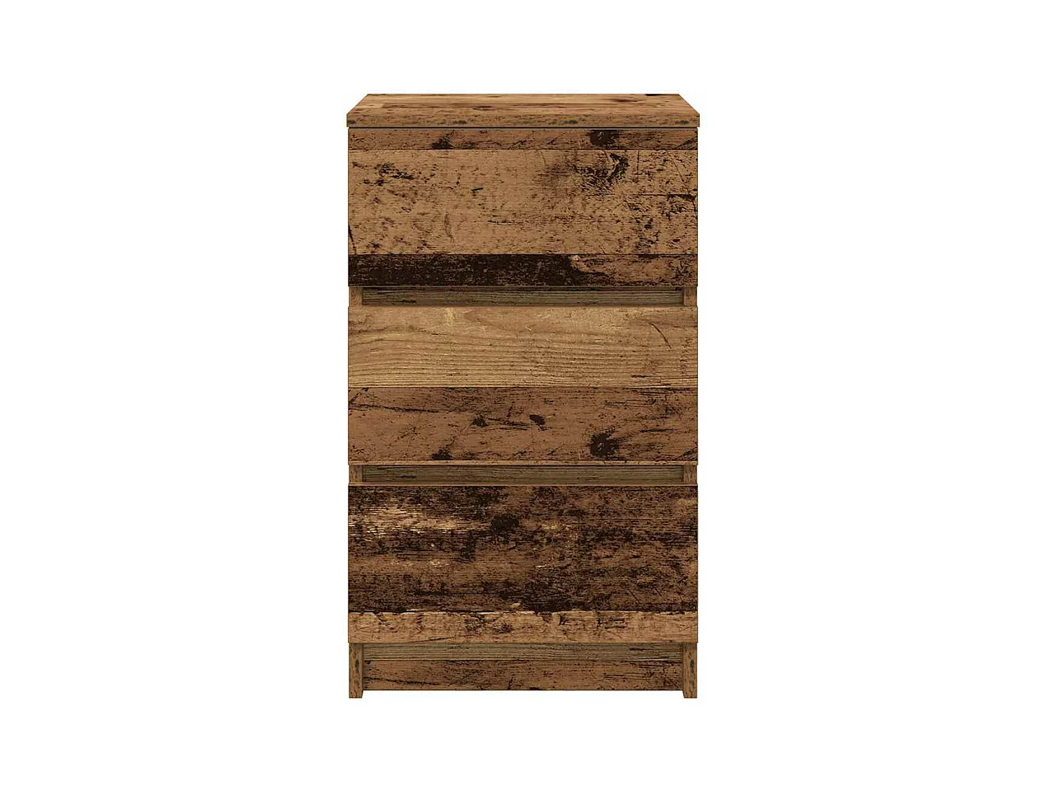 Nachttische mit 3 Schubladen 2 Stk. Altholz-Optik 39x35x65 cm