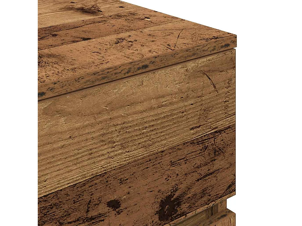 Mesas de cabeceira 3 gavetas 2 pcs 39x35x65cm madeira velha