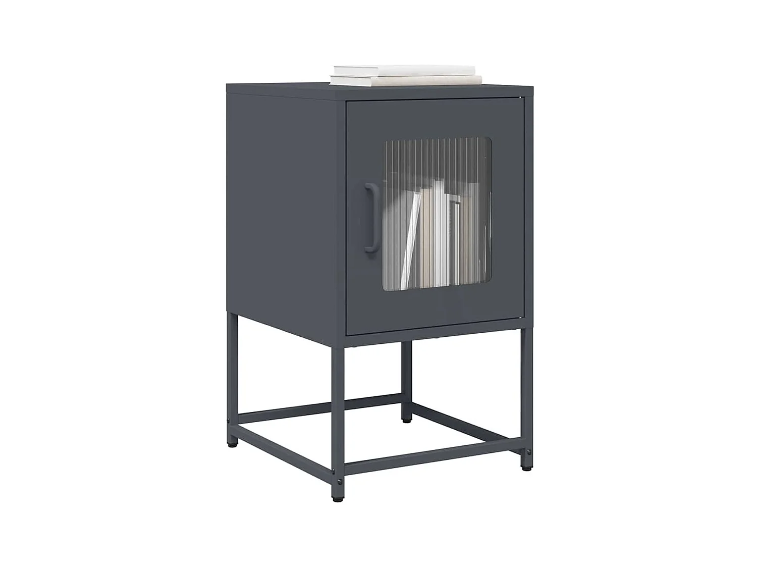 Table de chevet anthracite 36x39x60,5 cm acier laminé à froid