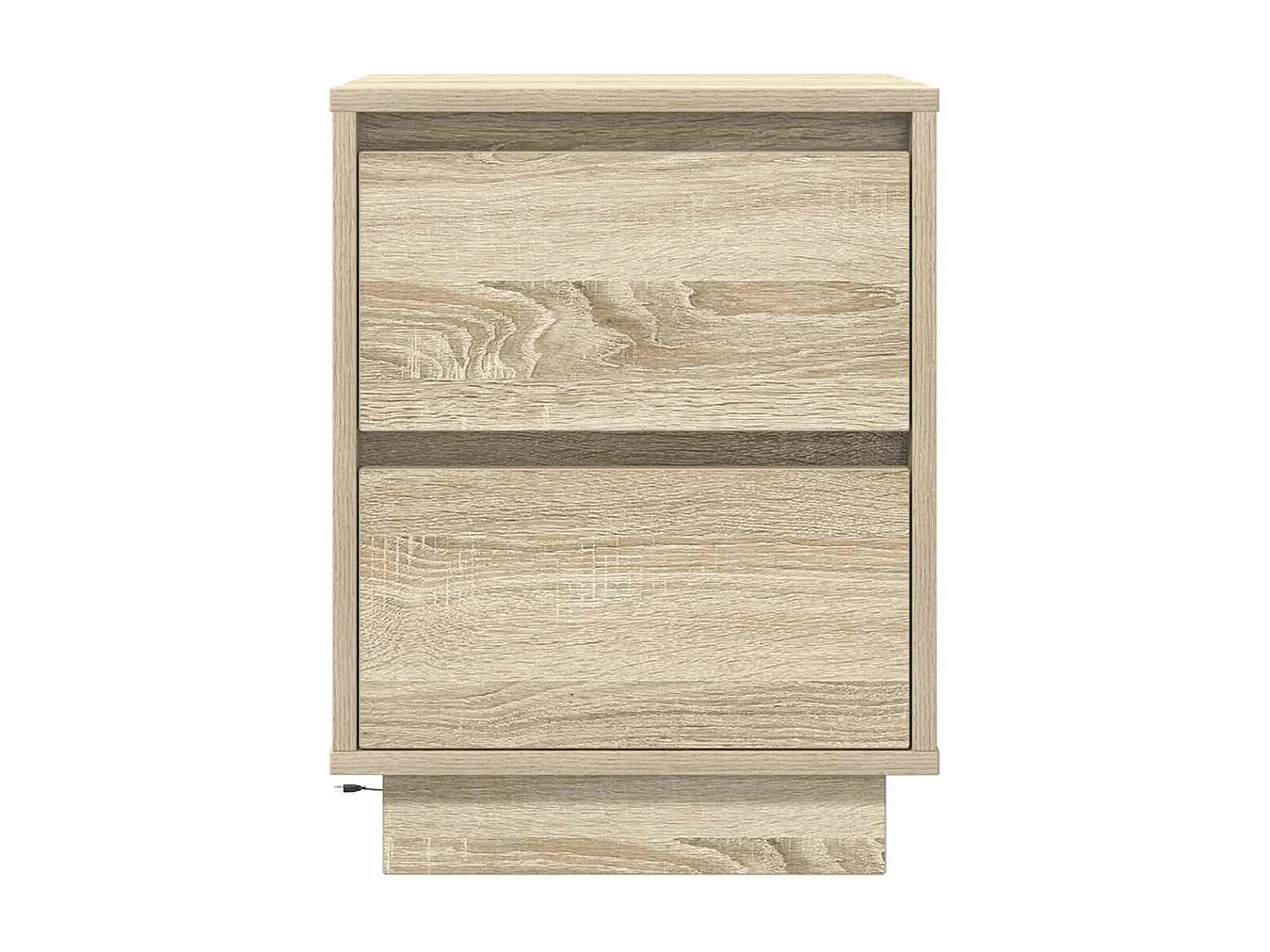 Table de chevet avec lumières LED chêne sonoma 38x34x50 cm