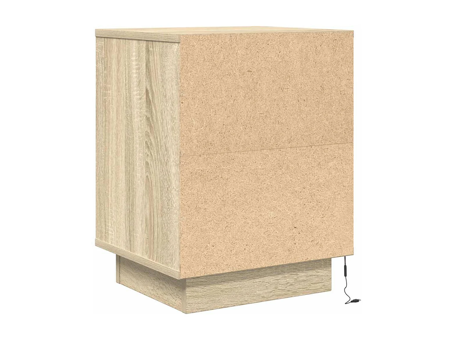 Table de chevet avec lumières LED chêne sonoma 38x34x50 cm