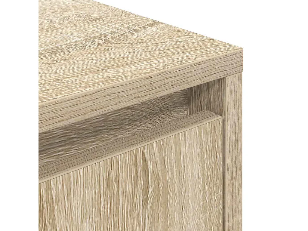 Comodino con Luci LED Rovere Sonoma 38x34x50 cm