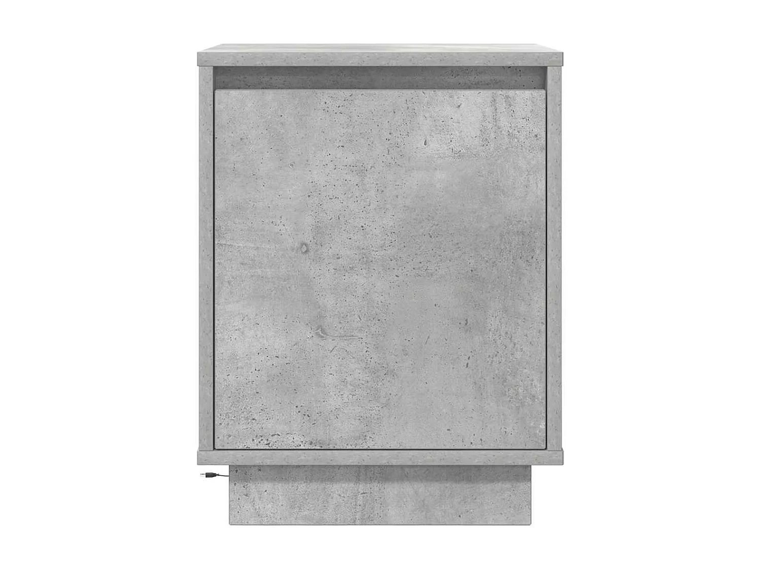 Table de chevet avec lumières LED gris béton 38x34x50 cm