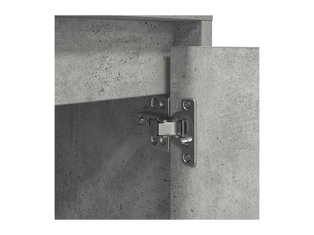 Nachtkastje met LED-verlichting 38x34x50 cm betongrijs