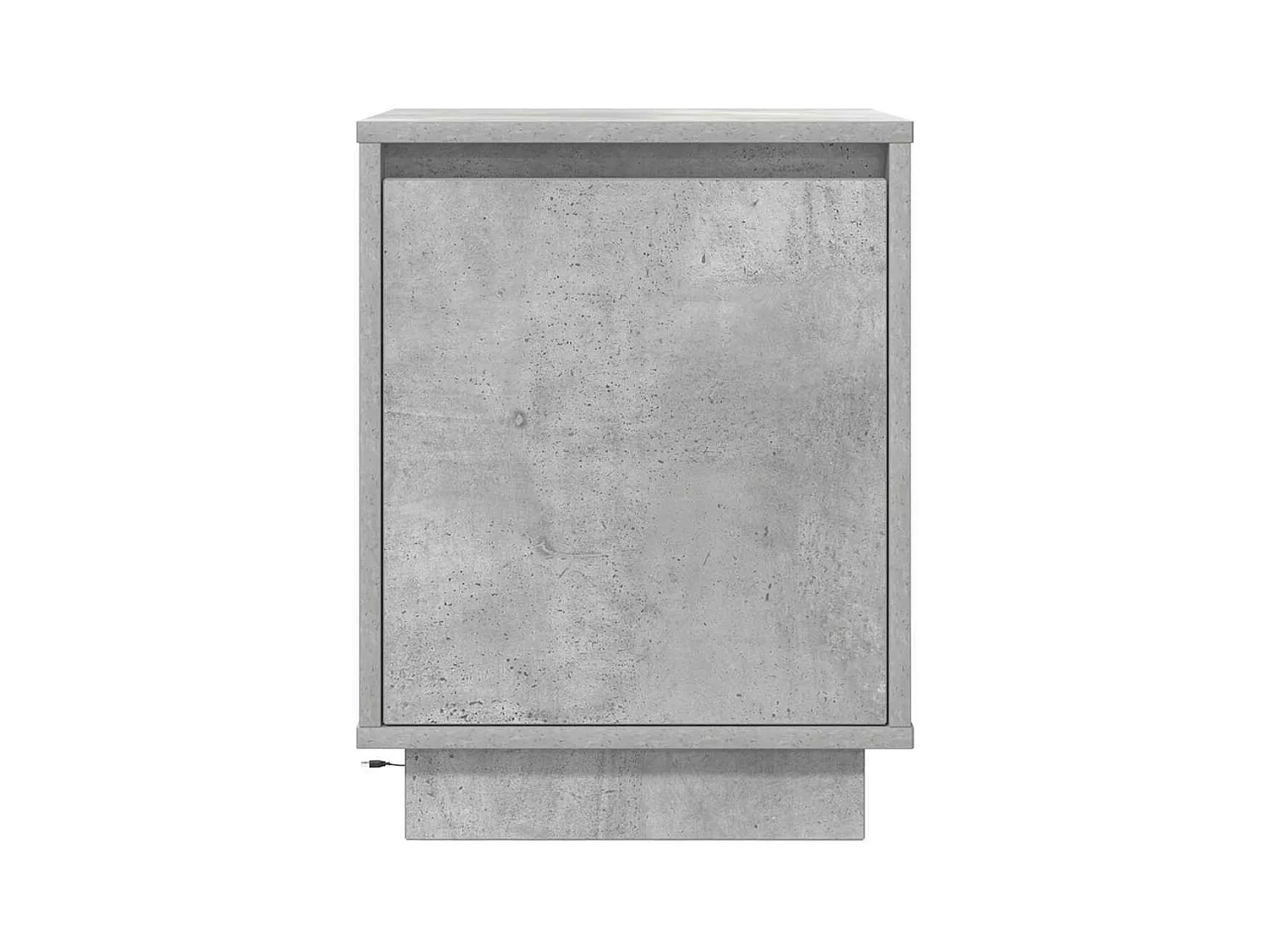 Nachtkastje met LED-verlichting 38x34x50 cm betongrijs