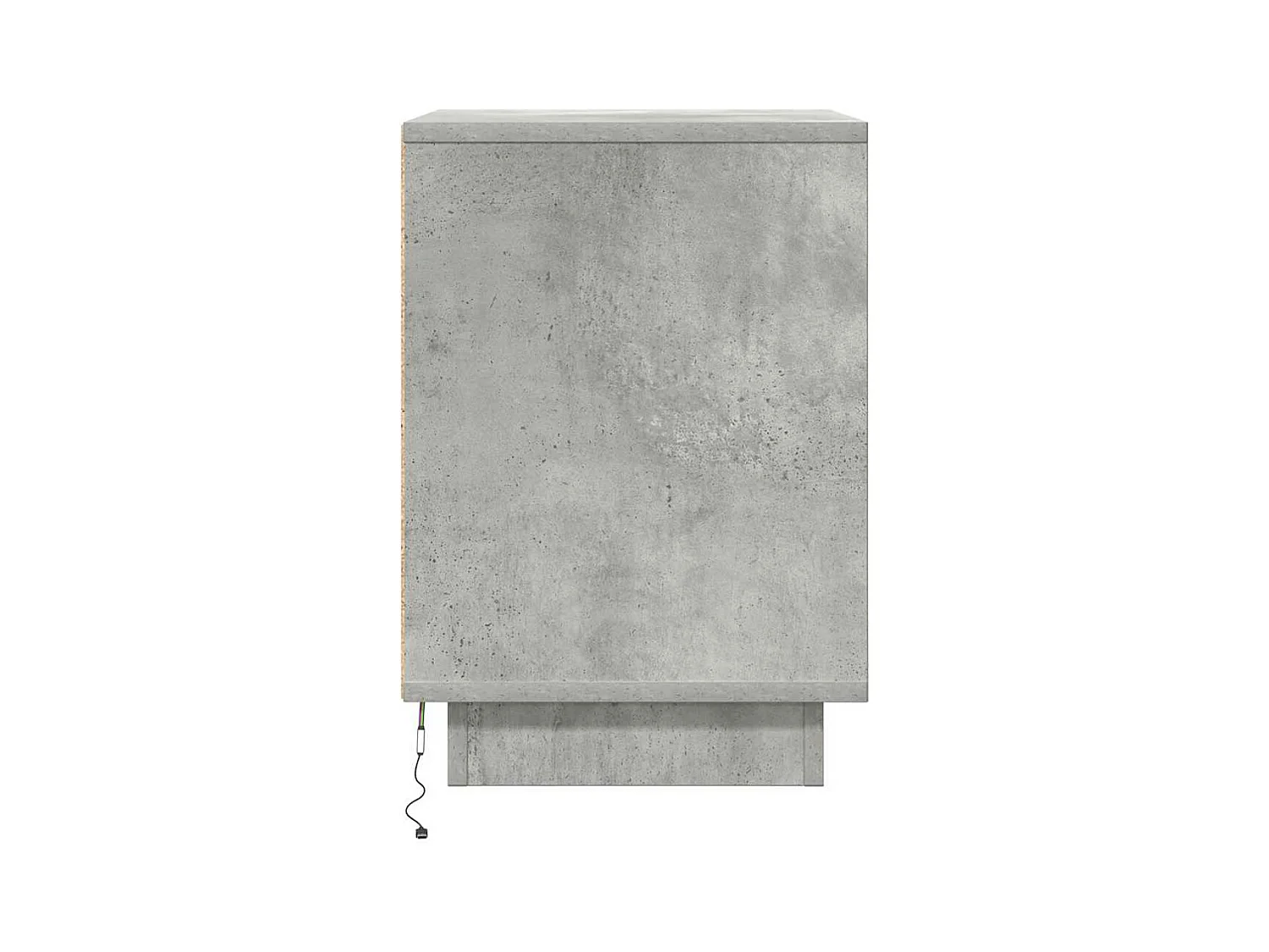 Nachtkastje met LED-verlichting 38x34x50 cm betongrijs