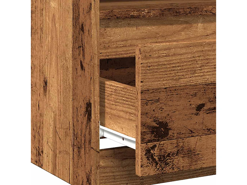 Nachttisch Altholz-Optik 40x40x50 cm Holzwerkstoff