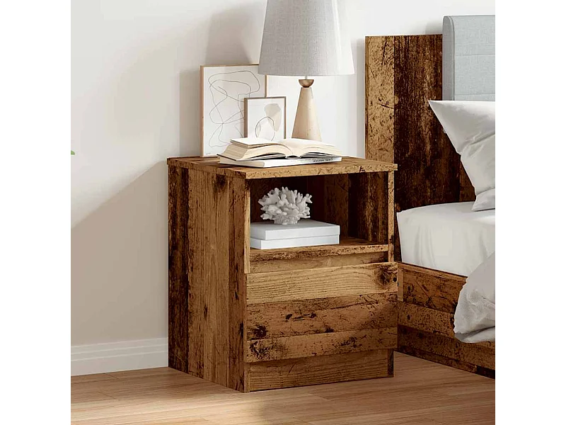 Nachttisch Altholz-Optik 40x40x50 cm Holzwerkstoff