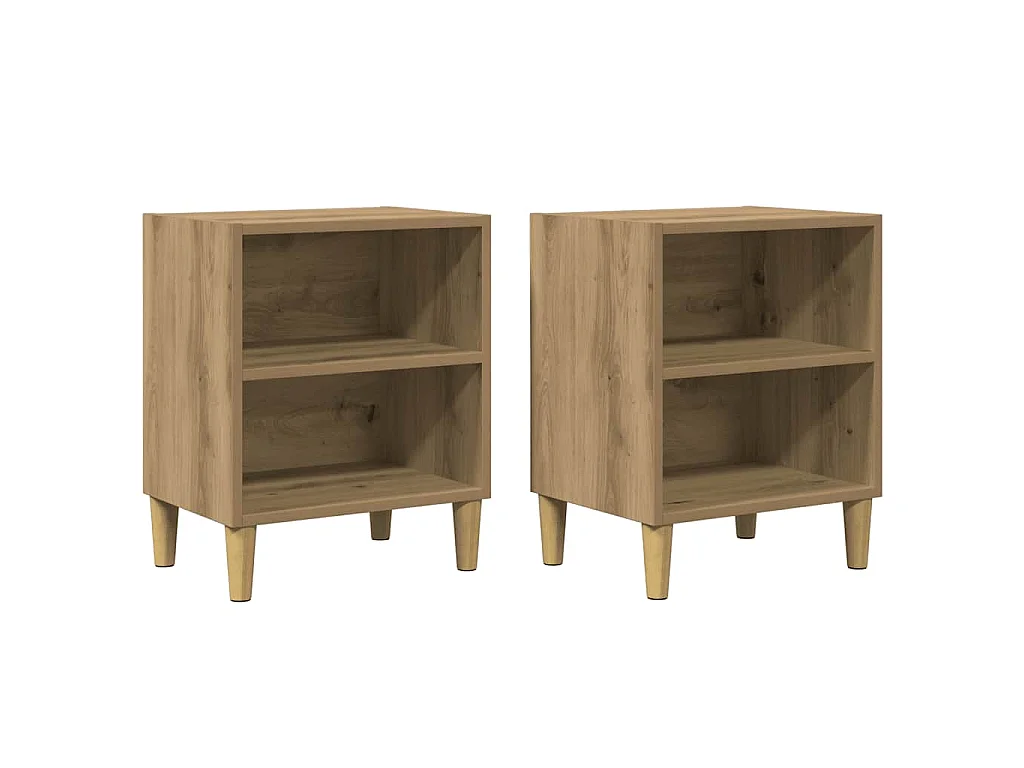 Tables de chevet 2 pcs chêne artisanal 40x30x50 cm