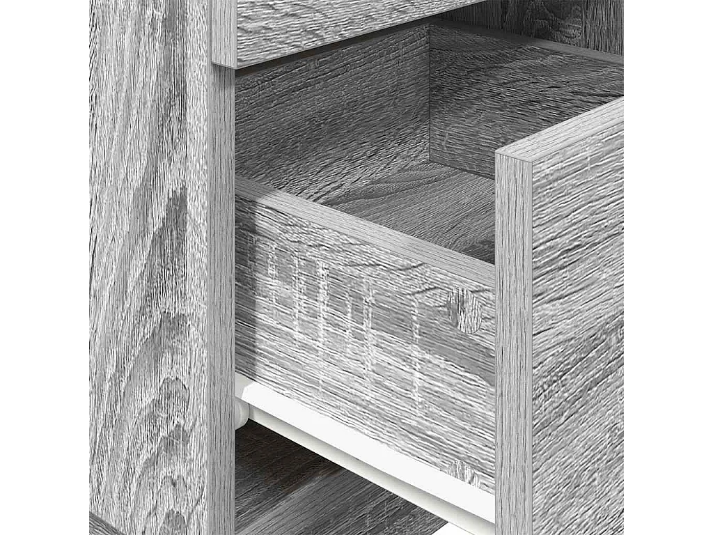 Nachtkastjes 2 st met 2 lades 36x36x68 cm grijs sonoma eiken