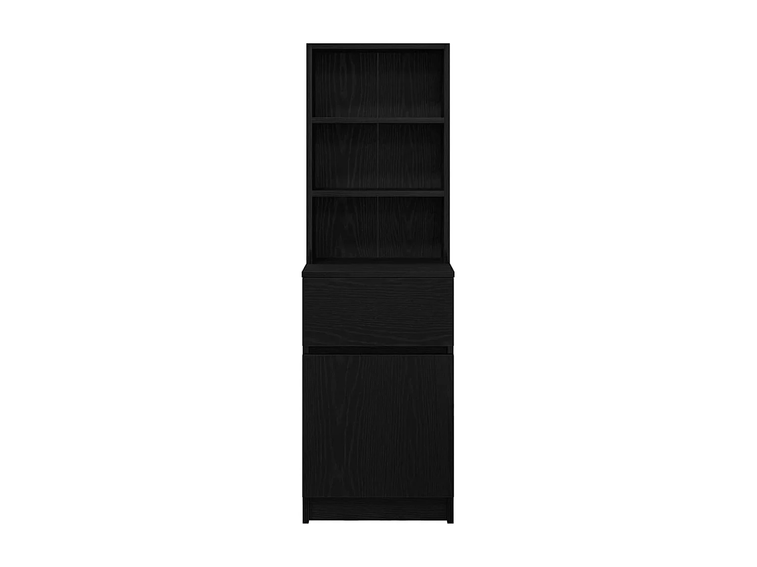 Nachttisch Schwarz 39x35x125 cm Holzwerkstoff