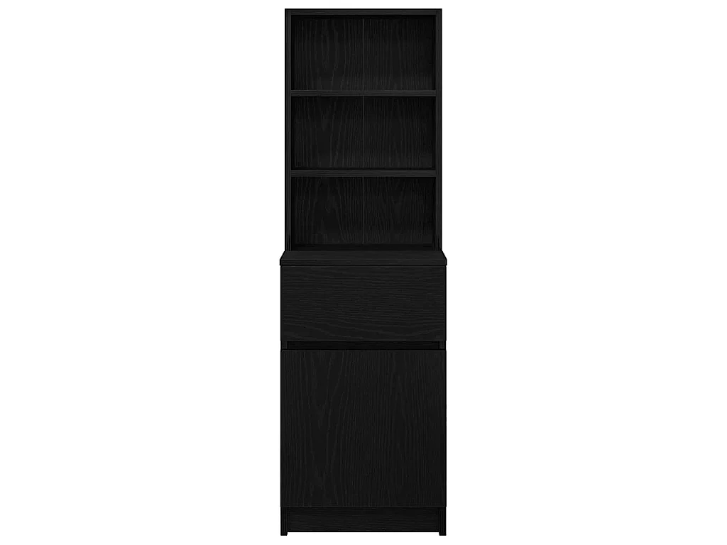 Nachttisch Schwarz 39x35x125 cm Holzwerkstoff