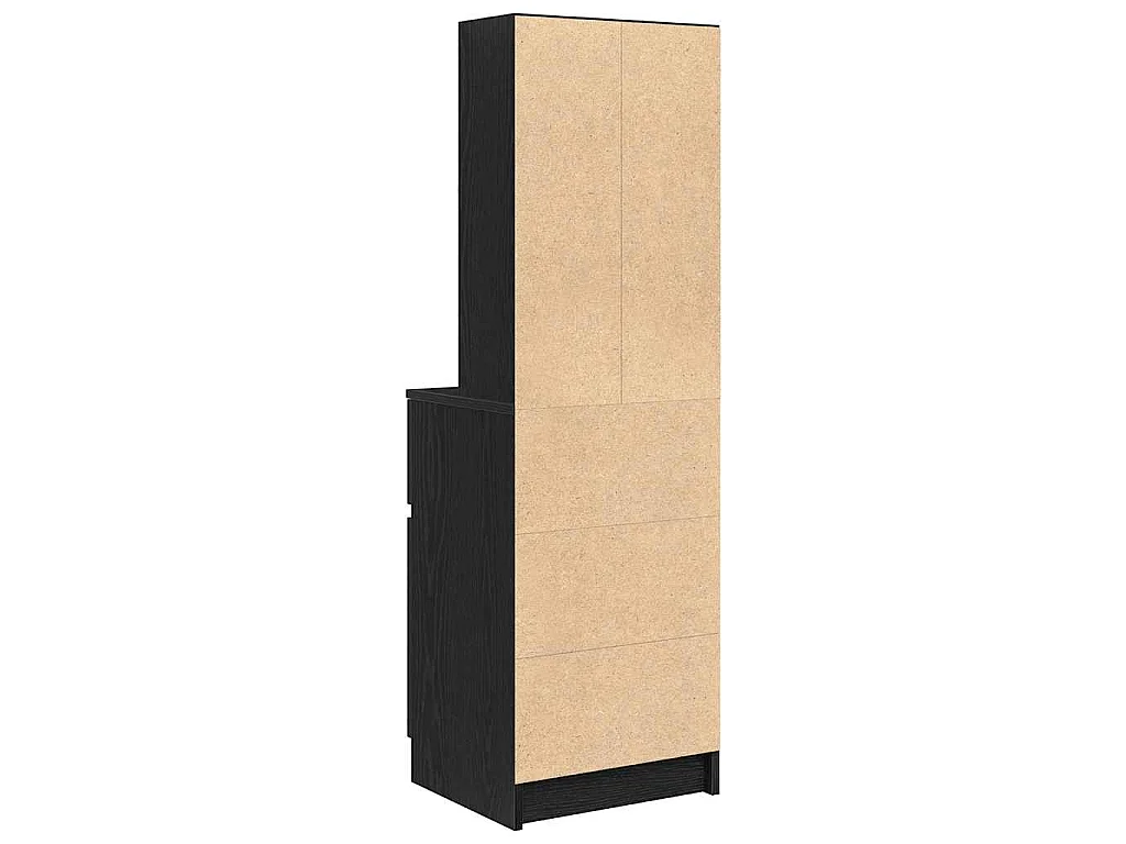 Nachttisch Schwarz 39x35x125 cm Holzwerkstoff