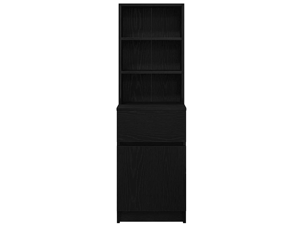 Nachttisch Schwarz 39x35x125 cm Holzwerkstoff
