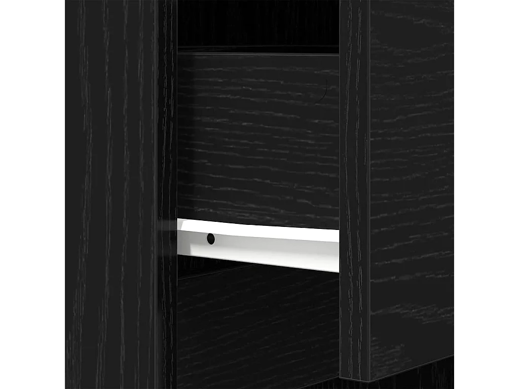 Nachttisch Schwarz 39x35x125 cm Holzwerkstoff