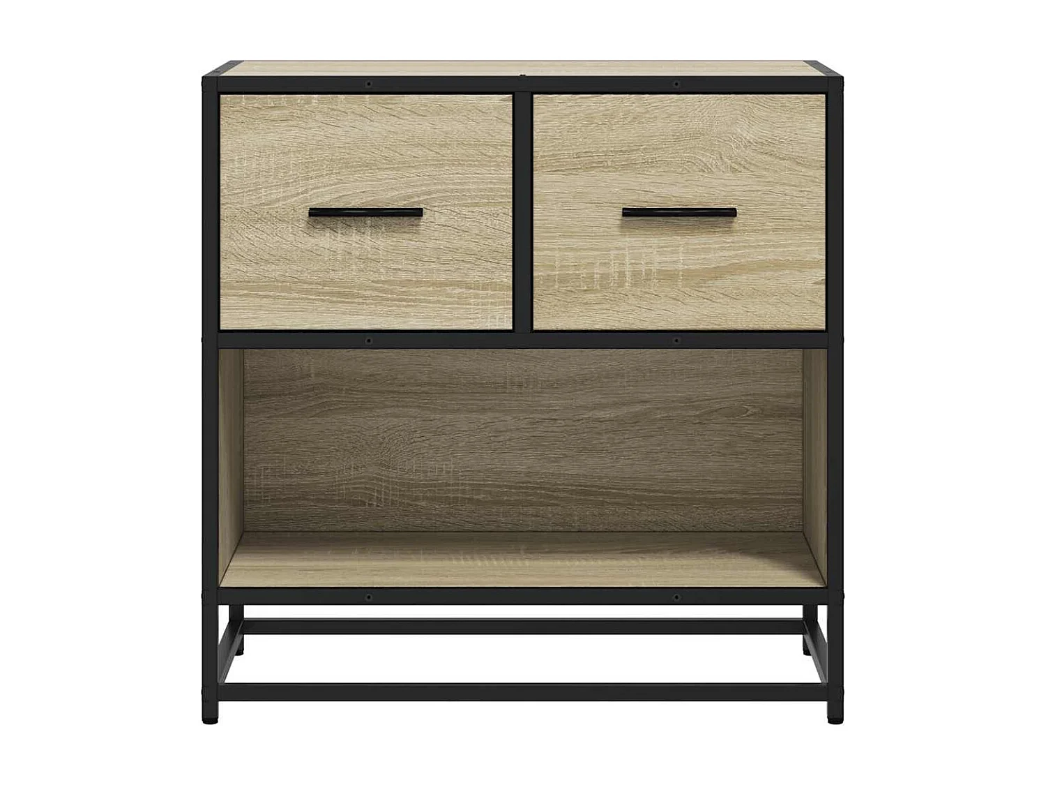 Nachttisch Sonoma-Eiche 60x31x60 cm Holzwerkstoff und Metall