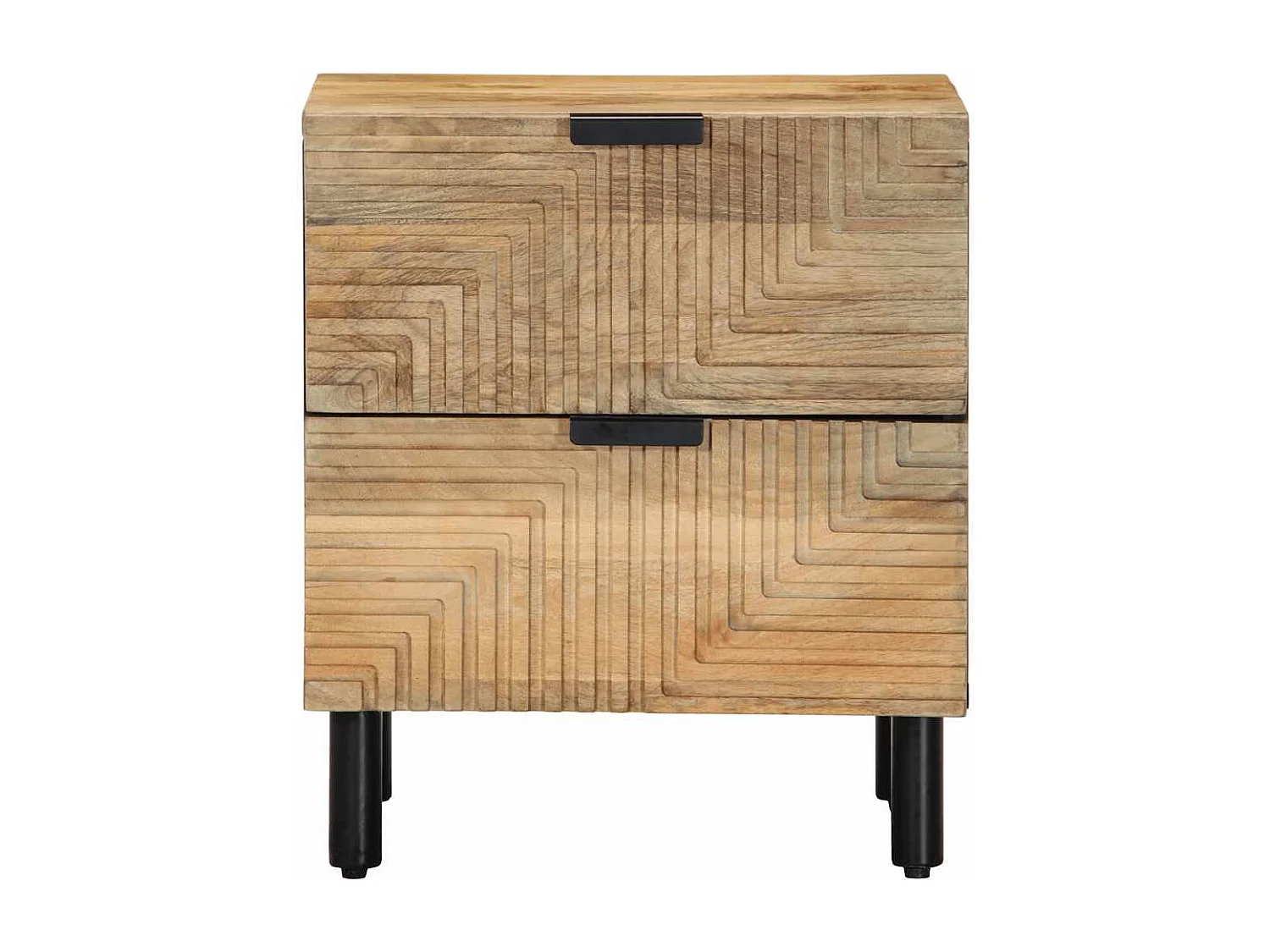 Tables de chevet 2 pcs 40x33x46 cm bois de manguier solide