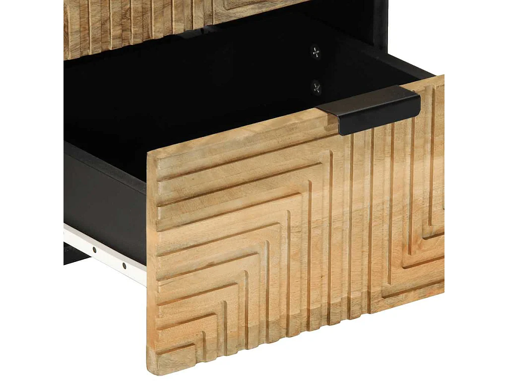 Tables de chevet 2 pcs 40x33x46 cm bois de manguier solide