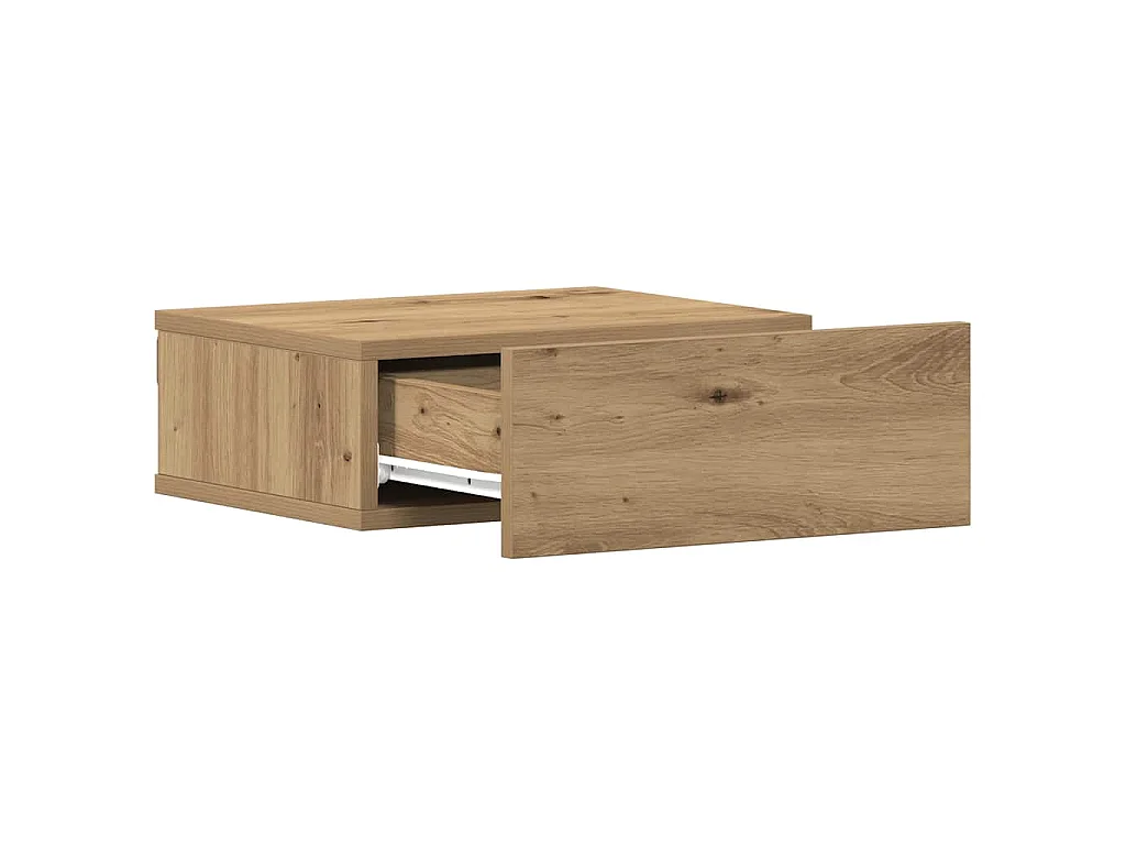 Comodini Pensili 2pz Rovere Artigianale 40x30x15 cm Truciolato