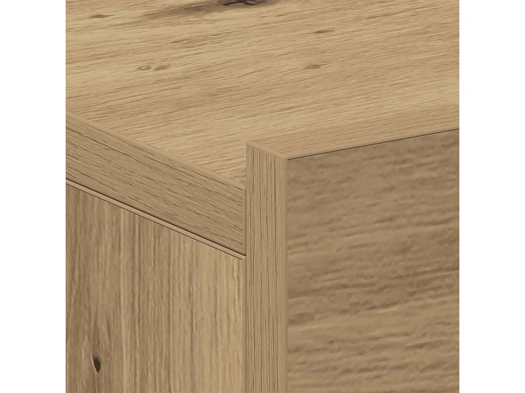 Comodini Pensili 2pz Rovere Artigianale 40x30x15 cm Truciolato