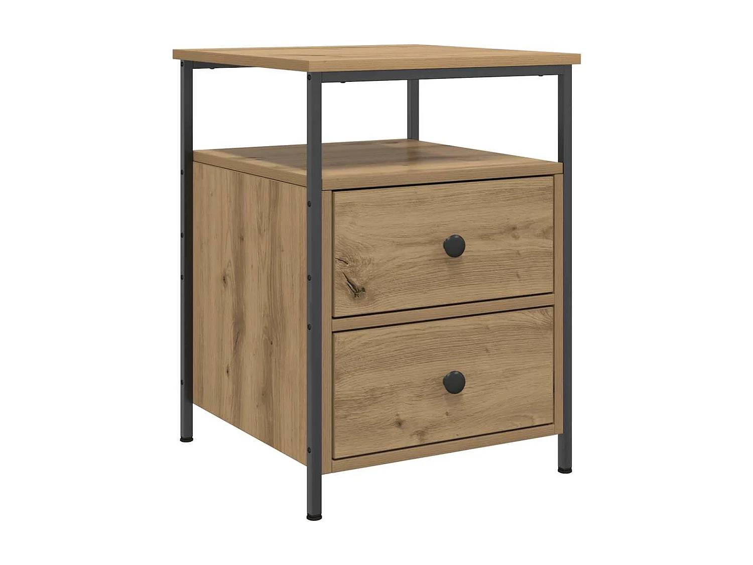 Tables de chevet 2 pcs chêne artisanal bois d'ingénierie