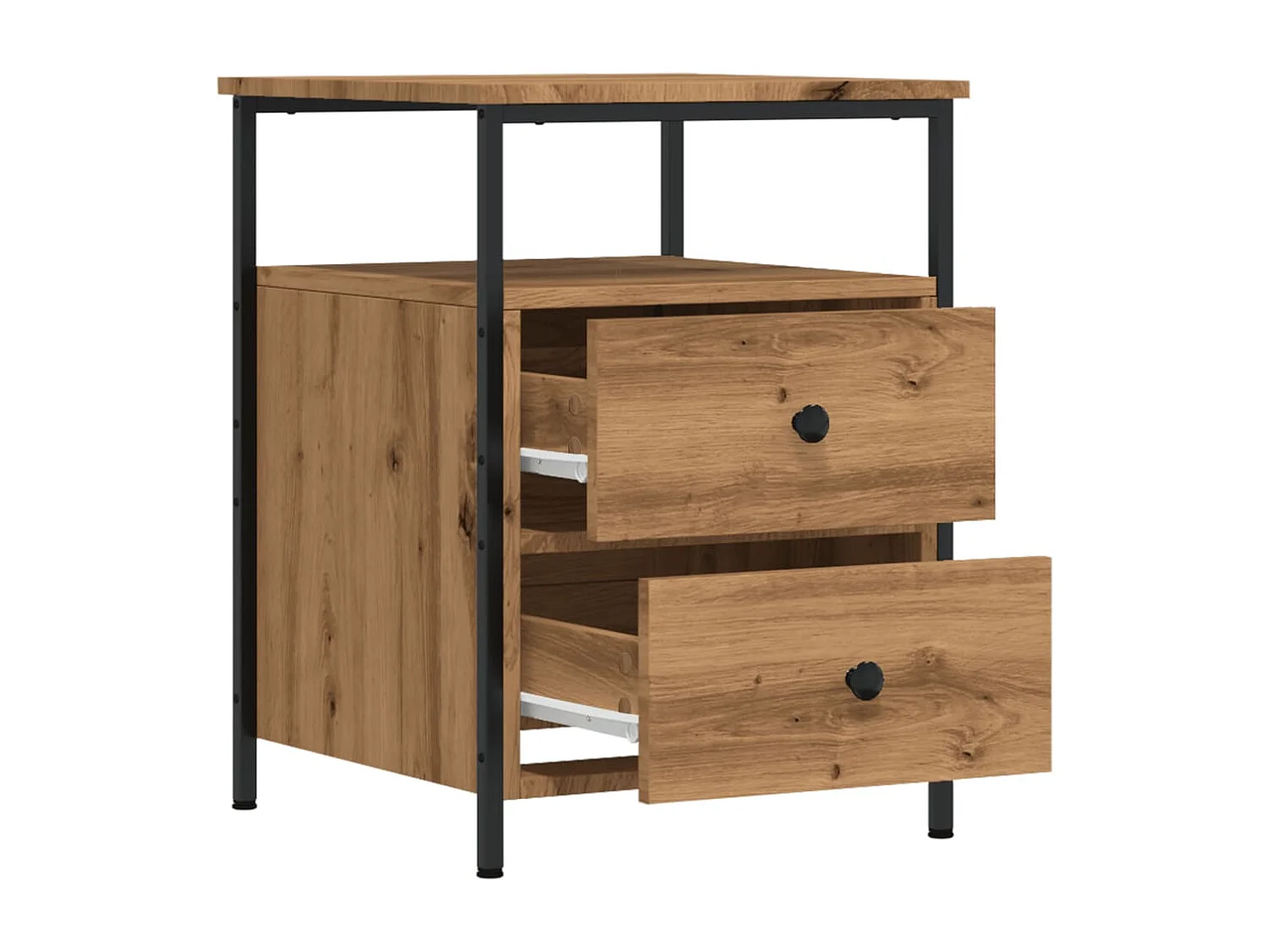 Nachttische 2 Stk. Artisan-Eiche 44x45x60 cm Holzwerkstoff