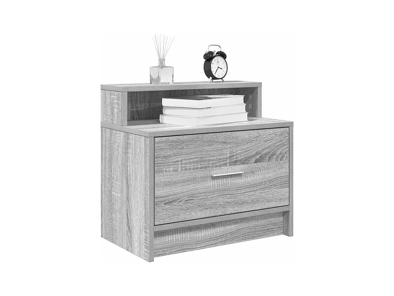 Table de chevet avec tiroir sonoma gris 51x31x47 cm