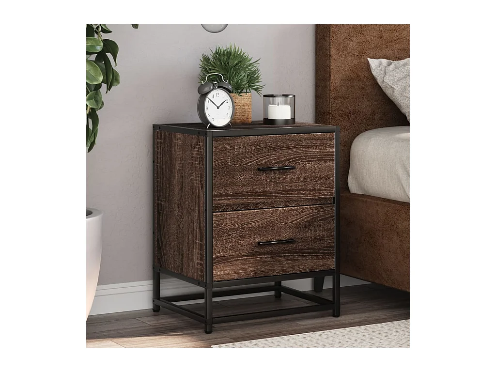 Tables de chevet 2 pcs chêne marron 40x31x50 cm bois ingénierie