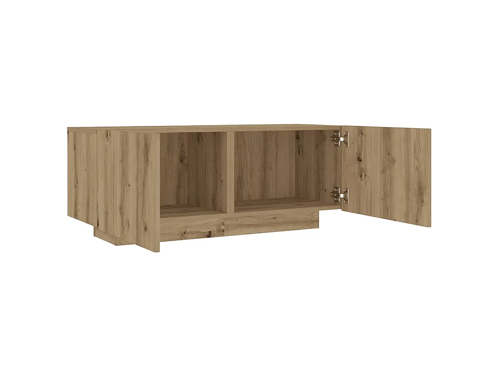 Table de chevet chêne artisanal 100x35x40 cm bois d’ingénierie