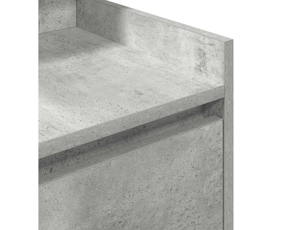 Tables de chevet avec 2 tiroirs 2 pcs gris béton 38x34x80 cm